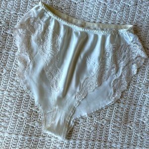 Christian Dior cream white silk tap panties s vintage